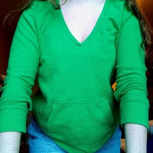 Liz Claiborne Emerald Green V Neck Shirt